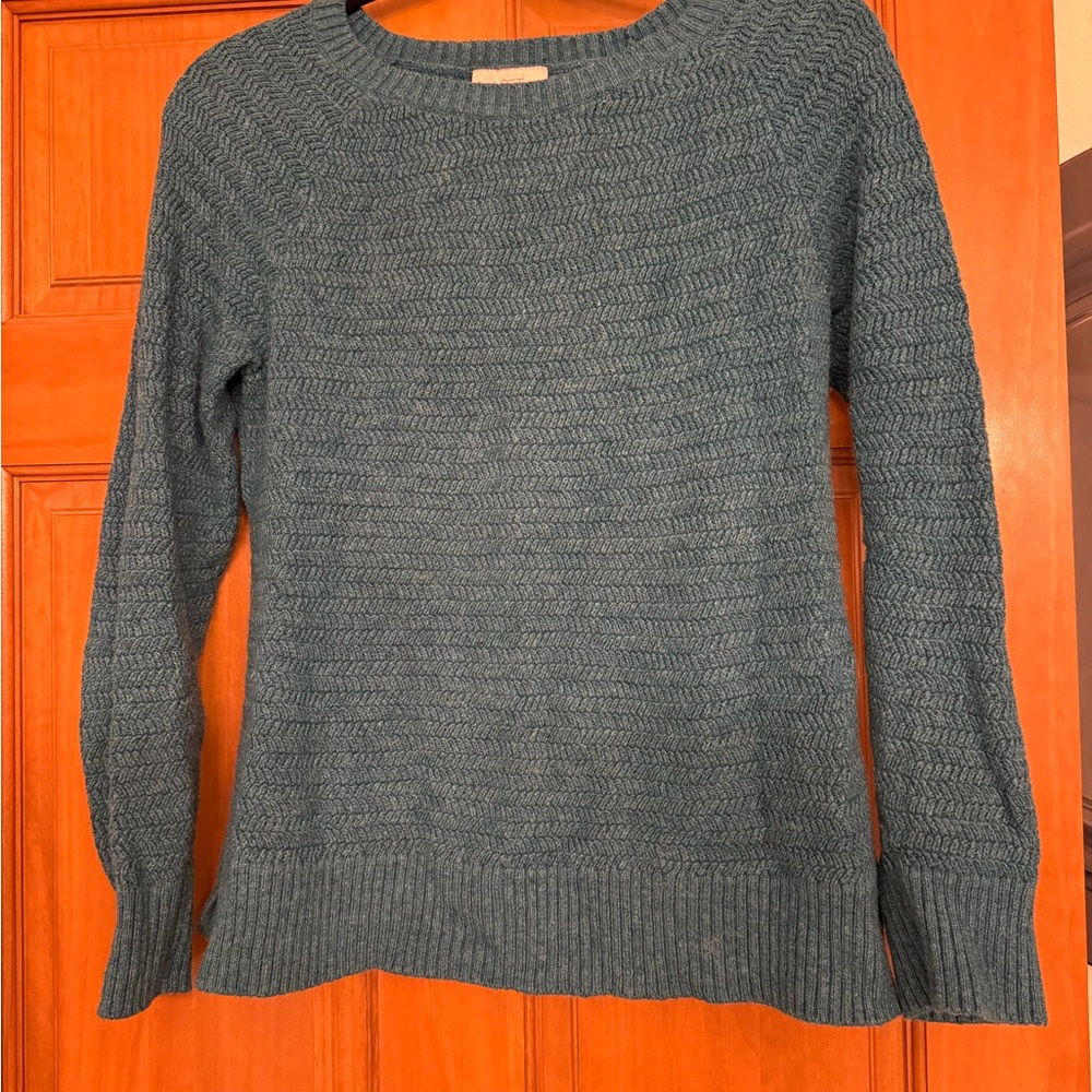 LOFT Textured Teal Sweater